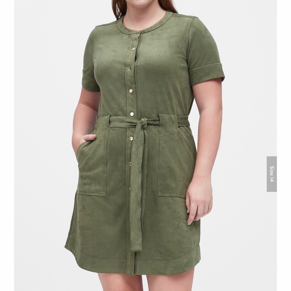 Banana Republic Vegan Suede Shirt Dress-NWOT